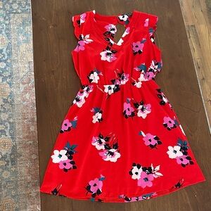 41 Hawthorn Red Floral Kids Dress